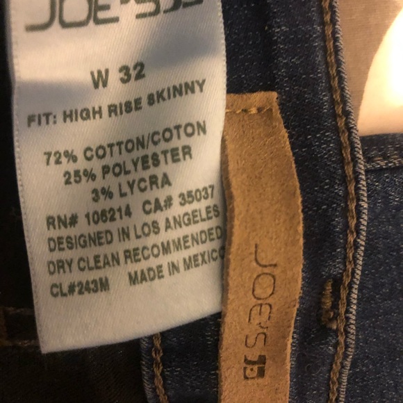 Joe’s Jeans W32 High Rise Skinny 28” inseam - Picture 2 of 5